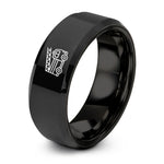 Engagement Rings Couples Set – black tungsten ladder truck ring