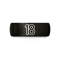 tungsten rings for couples – black & gold tungsten 18 wedding band