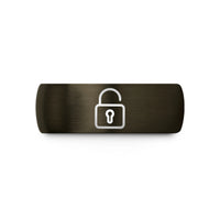 rings for his and hers – gunmetal & black tungsten open lock wedding band