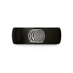promise bands for couples – black tungsten hay bale wedding band