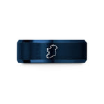 laser engraved wedding bands – blue tungsten ireland wedding band