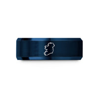 laser engraved wedding bands – blue tungsten ireland wedding band