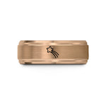 matching promise rings – rose gold tungsten shooting star wedding band