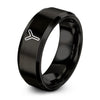 Chromosome Y – Tungsten Wedding Band, 8 mm, Black Comfort-Fit Men