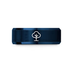 women's promise bands plain – blue tungsten tree wedding band