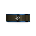 cool rings for guys – gunmetal & blue tungsten operational amplifier wedding band