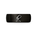 men's tungsten wedding band – black tungsten powdered sugar dusting wedding band