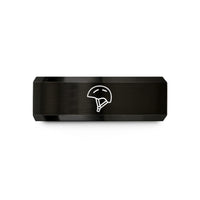 engraved tungsten ring him – black tungsten climbing helmet wedding band