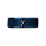 unisex tungsten jewelry – blue tungsten lab tongs wedding band