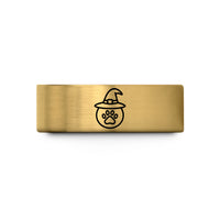 tungsten wedding band him – gold tungsten witch hat paw wedding band