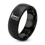 Engagement Rings for Women – black tungsten c clamp ring