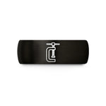 wedding bands for couples – black tungsten c clamp wedding band