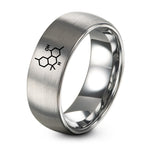 Engagement Rings Set for Him And Her – grey tungsten cbd molecule ring
