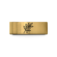 men and women wedding – gold tungsten olive branch mediterranean wedding band