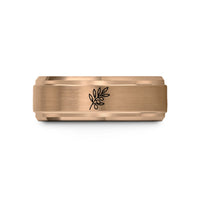 tungsten promise rings hers – rose gold tungsten olive branch mediterranean wedding band