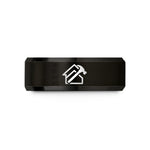 unisex tungsten wedding bands – black tungsten roofer roofline hammer wedding band