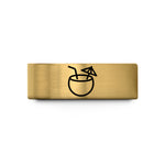 engraved wedding bands – gold tungsten coconut drink wedding band