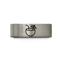 couples promise ring sets – silver tungsten coconut drink wedding band