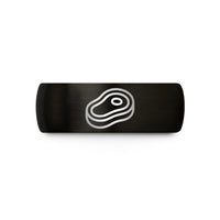 wedding ring sets her – black tungsten steak icon wedding band