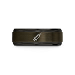 tungsten couples rings set – gunmetal & black tungsten syringe wedding band