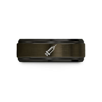 tungsten couples rings set – gunmetal & black tungsten syringe wedding band