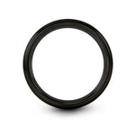 roller derby engraving on black & gray tungsten wedding band