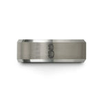 matching tungsten band sets – black & gray tungsten roller derby wedding band