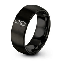 Engagement Rings Sets His And Hers – black tungsten roller derby ring