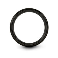roller derby engraving on black tungsten wedding band