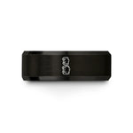 black tungsten roller derby wedding band