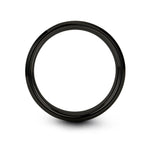 roller derby engraving on black tungsten wedding band