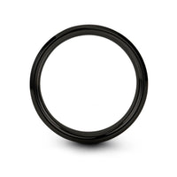 roller derby engraving on black tungsten wedding band