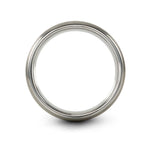 roller derby engraving on silver tungsten wedding band