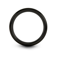 custom couples ring sets – roller derby engraving on gunmetal & black tungsten wedding band