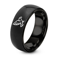 Engagements Rings for Men – black tungsten eagle flight ring