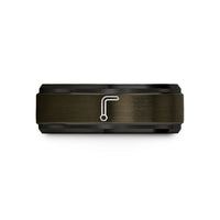 modern wedding ring styles – gunmetal & black tungsten allen wrench wedding band