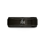 tungsten bands for couples – black & rose gold tungsten first dance dip wedding band