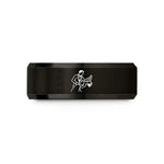 comfort fit rings men – black tungsten first dance dip wedding band