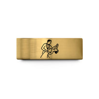 comfort fit rings men – gold tungsten first dance dip wedding band