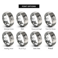 font options for inside engraving on grey english muffin rings
