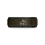 men's black tungsten rings – gunmetal & black tungsten bighorn sheep wedding band
