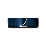 men's custom engraved ring – blue tungsten exponential curve wedding band