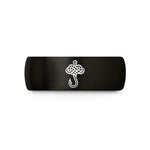 custom men's tungsten bands – black tungsten fishermans knot hook wedding band