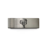 tungsten couple ring set – blue & silver tungsten rooster wedding band