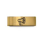 father day present ideas – gold tungsten megaphone wedding band