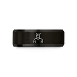 unique him s promise ring – black & rose gold tungsten daddy wedding band