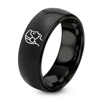 Engraved Engagement Rings for Men – black tungsten headset microphone ring