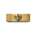 men’s promise ring band – gold tungsten stronger barbell wedding band