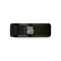 her promise band styles – black tungsten mammen style scrolls wedding band
