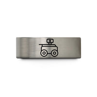 wide bands for her – blue & grey tungsten mobile robot amr wedding band